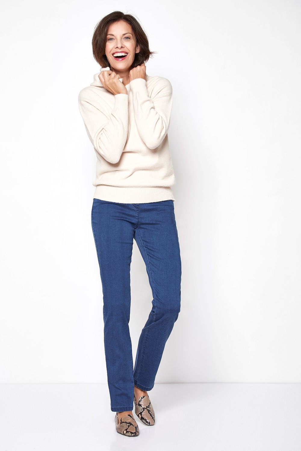 Schlupfhose im 5-Pocket-Stil | Style »Alice« Blau