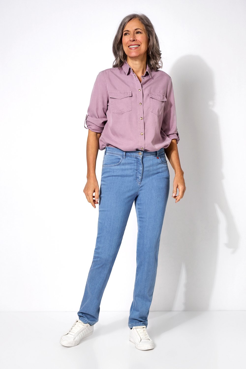 Schmale 5-Pocket Hose | Style »Meine beste Freundin« Hellblau